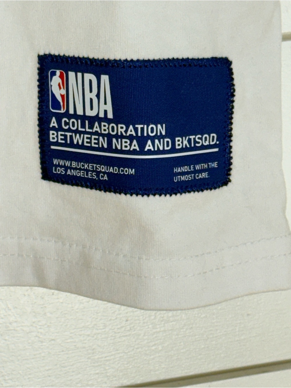 NBA Los Angeles Lakers White Tee with Purple and Gold Logo - Picture 4 of 7